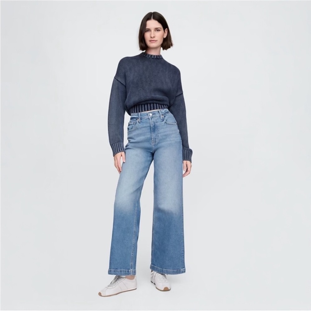 GAP High Stride Wide Leg Ankle Jeans NWT 25/0 Petite